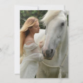 エレガントなブラック＆ホワイトの写真によるライフセレブレーション 招待状 (裏面)