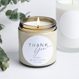 エレガントなブラック＆ホワイトの感謝祭のウェディングシャワー ラウンドシール