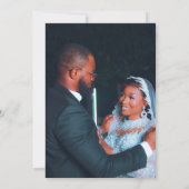 エレガントなブラック&ホワイトの結婚式招待状 招待状 (裏面)