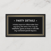 エレガントなブラック, ホワイト & ゴールドの偽箔の詳細 エンクロージャーカード (正面)