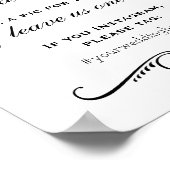 エレガントなブラック　小道具を取って　ウェディング フォトブース ポスター (角)