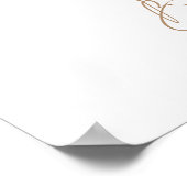 エレガントなブラッシュ ボーホー パンパス ブライダルシャワーのお出迎え ポスター (角)