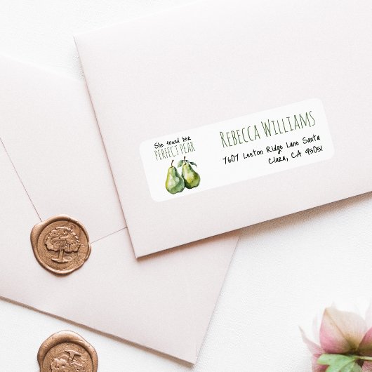 エレガントなブランチ  パーフェクトペア ブライダルシャワー アドレス ラベル