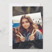 エレガントなブルーのキンセアニエラ 招待状 (裏面)