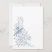 エレガントなブルーのシノワズリーデザインの誕生日 招待状 (裏面)