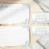 エレガントなブルーのトワルドジューイ ブライダル レシピ カード