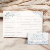 エレガントなブルーのトワルドジューイ ブライダル レシピ カード