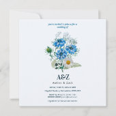 エレガントなブルーのニゲラの花 ウェディング (正面)