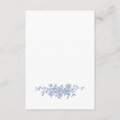 エレガントなブルーのフランス庭園 フローラル ウェディング 詳細 エンクロージャーカード (裏面)