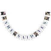 エレガントなブルーのブライダルシャワー バンティングフラッグ (全)