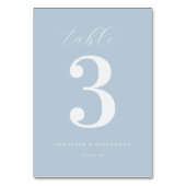 エレガントなブルーのミニマルテーブルナンバー テーブルナンバー (裏面)