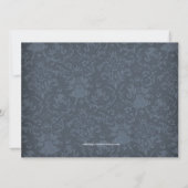 エレガントなブルーのリハーサルディナー招待状 招待状 (裏面)