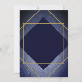 エレガントなブルーのレザー 21歳の誕生日招待状 招待状 (裏面)