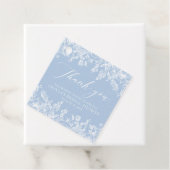 エレガントなブルーのヴィクトリアン ブライダルシャワー フェイバータグ (インサイチュ)