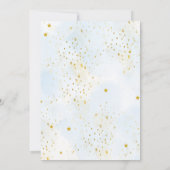 エレガントなブルーの小さなパンプキンの男の子のベビーシャワー 招待状 (裏面)