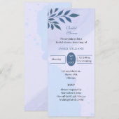 エレガントなブルーの美観をカスタマイズしたブライズシャワーの招待状 招待状 (正面/裏面)