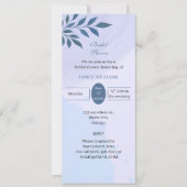 エレガントなブルーの美観をカスタマイズしたブライズシャワーの招待状 招待状 (正面)