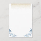 エレガントなブルーの花の結婚式詳細カード エンクロージャーカード (裏面)