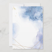 エレガントなブルーアゲートの結婚式 Save the Date 招待状 (裏面)