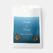 エレガントなブルーオンブル ロマンチック モナーク バタフライ フェイバーバッグ (正面)