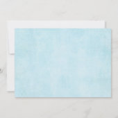 エレガントなブルーゴールドの花の旅行 ブライダルシャワー 招待状 (裏面)