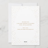 エレガントなブルーゴールドボタニカルジオフォトクリスマス シーズンカード (裏面)