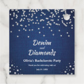 エレガントなブルーデニムとダイヤモンドのバチェロレッテパーティー フェイバータグ (裏面)