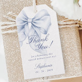 エレガントなブルーボウのブライダルシャワーフェルトタグ ギフトタグ