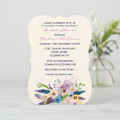 エレガントなブーケ ブライダルシャワー 招待状 (スタンド正面)