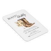 エレガントなブーツとバブル ブライズシャワー招待状 マグネット (右側)