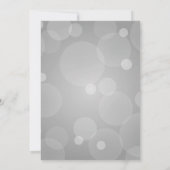 エレガントなプラチナとブラックのウェディング 招待状 (裏面)