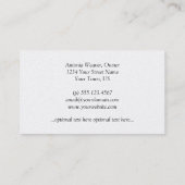 エレガントなプラチナ名刺 名刺 (裏面)