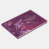 エレガントなプラムの花のデザイン 70周年結婚記念日 ゲストブック (コーナー)