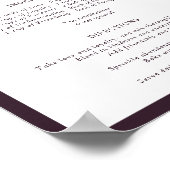 エレガントなプラムパープルの結婚生活の秘訣 ポスター (角)