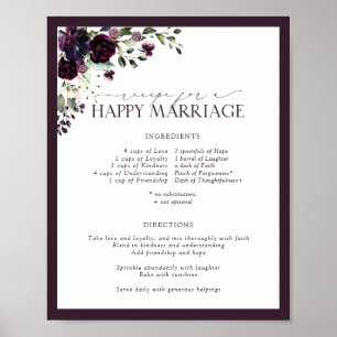 エレガントなプラムパープルの結婚生活の秘訣 ポスター