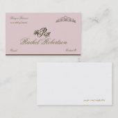 エレガントなプリンセスのテレホンカード コーリングカード (正面/裏面)