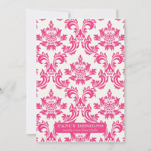 エレガントなプリンセスの誕生会 招待状 (裏面)