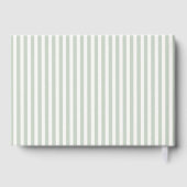 エレガントなプレッピーなサージグリーンの文字　花嫁への手紙 ゲストブック (裏面)