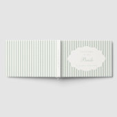 エレガントなプレッピーなサージグリーンの文字　花嫁への手紙 ゲストブック (全面)