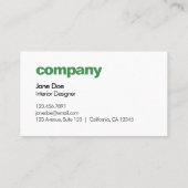 エレガントなプロのシンプルなミニマリスト 名刺 (裏面)