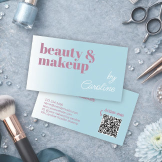 エレガントなプロのメイクアップアーティストの名刺 名刺