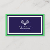 エレガントなプロテニスのロゴのスタイル 名刺 (正面)