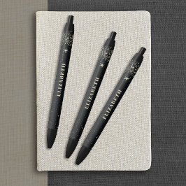 エレガントなプロフェッショナルヘアスタイリストオフィス 黒ボールペン