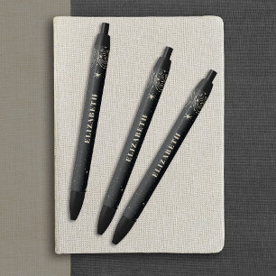 エレガントなプロフェッショナルヘアスタイリストオフィス 黒ボールペン