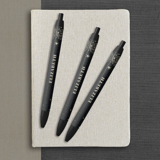 エレガントなプロフェッショナルヘアスタイリストオフィス 黒ボールペン