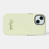 エレガントなプロフェッショナルモノグラム iPhone 15ケース (裏面横)