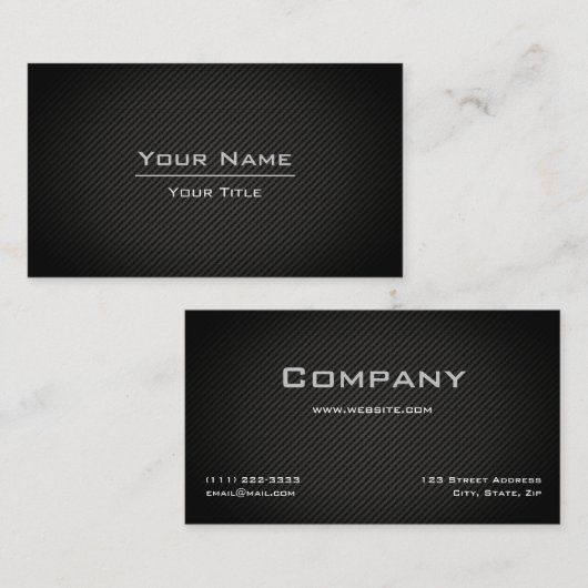 エレガントなプロフェッショナル名刺 名刺 (正面/裏面)