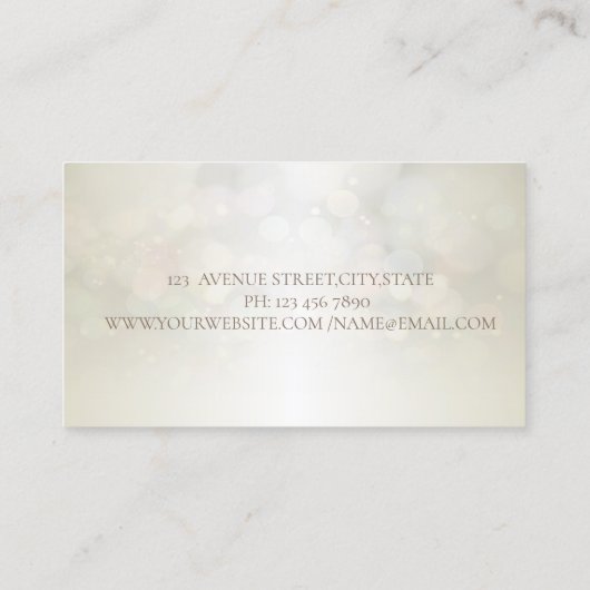 エレガントなプロフェッショナル フラワー ボケ ミシン 名刺 (裏面)