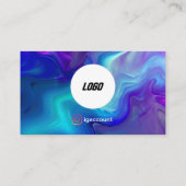 エレガントなヘアスタイリストロゴQRコード 名刺 (裏面)