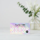 エレガントなヘアスタイリスト報酬ホログラフィック ロイヤリティカード (スタンド正面)